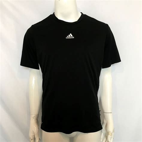 Adidas Mens Classic Soccer Shirt Black White Sz L Gem