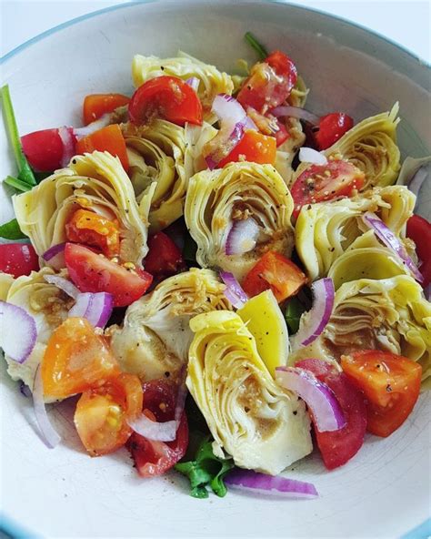 Salade de coeurs dartichauts et sa vinaigrette française Recette