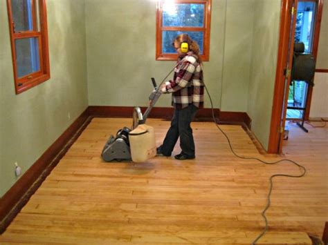 Sanding Hardwood Floors With A Drum Sander Refinishing Hardwood Floors