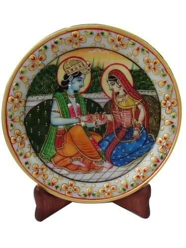 INDRADHANUSH Krishna Radha Miniature Painting : Amazon.in: Home & Kitchen