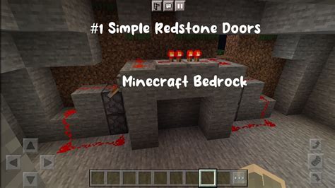 Simple Redstone Doors Minecraft Bedrock Youtube