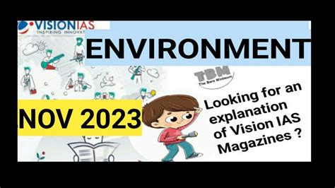 ENVIRONMENT Vision IAS Current Affairs Magazine November 2023 YouTube