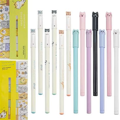 Caredgo Lot De Stylos Chat Mignon Stylo Bille Chat Kawaii Stylos