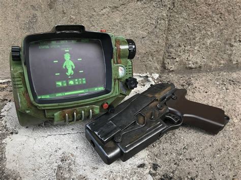 Artstation Fallout 4 Pip Boy 3000 Mk Iv And 10 Mm Pistol