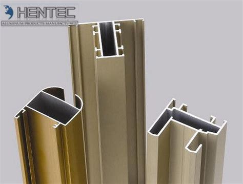 Perfiles Anodizados Oro De La Protuberancia De La Ventana De Aluminio