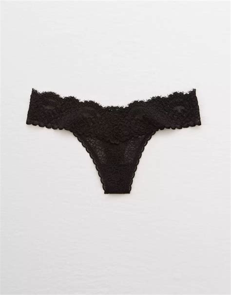 Aerie Eyelash Lace Thong Underwear