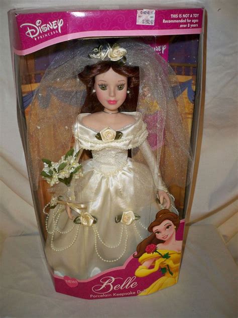 Disney Princess Wedding Belle Brass Key Porcelain Doll 2002 Nrfb Disney Princess Wedding