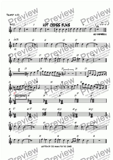 Hot Cross Buns Song Trumpet