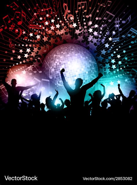 Party background with mirror ball Royalty Free Vector Image