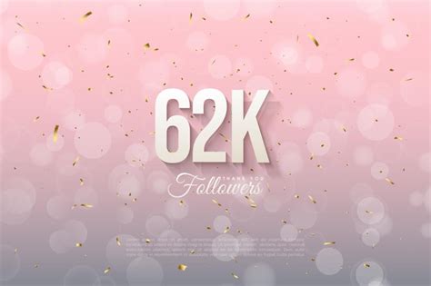 Premium Vector 62k Followers With Transparent Background