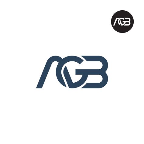 letter agb monogram logo design  vector art  vecteezy