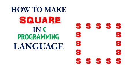 How To Print Square Pattern In C Language C Programming For Beginners