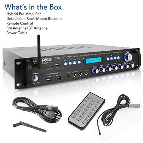 Multi Channel Bluetooth Preamplifier Receiver 3000 Watt Audio Home