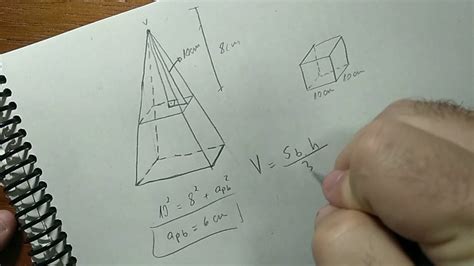 Geometria Espacial Exerc Cio Pir Mide Cubo Youtube