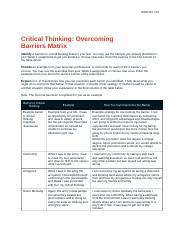 Hum Wk Wksht Docx Hum V Critical Thinking Overcoming Barriers