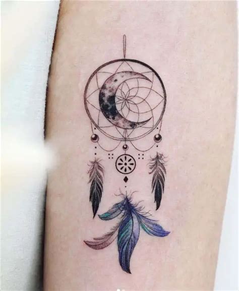 Magnificent Moon Dream Catcher Tattoo Designs Youll Be Obsessed With