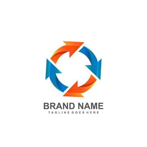 Premium Vector Circular Arrows Logo Design