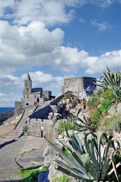 Famous San Pietro Church In Porto Venere At Italian Riviera