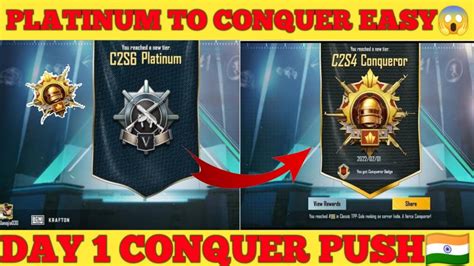 DAY 1 PLATINUM TO CONQUEROR IN BGMI C5S15 IphoneX 11 12 13 14 14pro