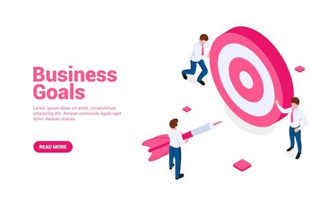 Premium Vector Business Goals Concept Vector Illustration