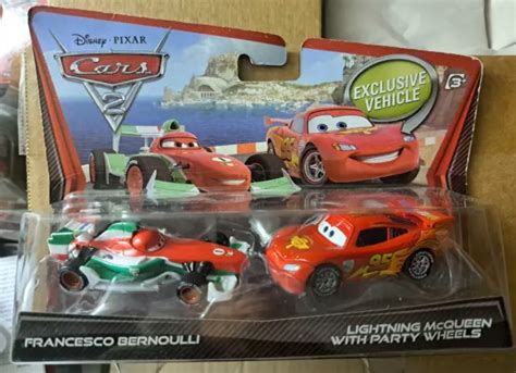 Cars 2 Francesco Bernoulli And Lightning Mcqueen Party Wheels Mattel Disney Pixar Eur 3290