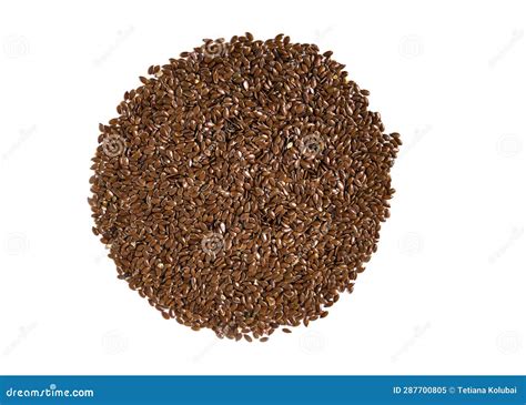 Brown Seed Flex Top View Seed On White Background Stock Image Image