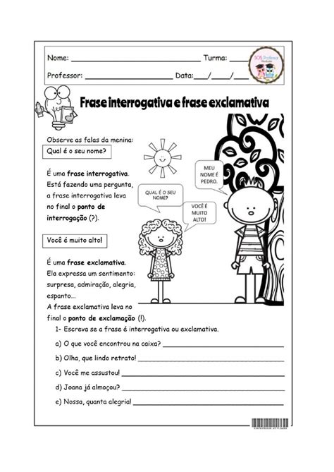 Frases Afirmativas Negativas Interrogativas E Exclamativas