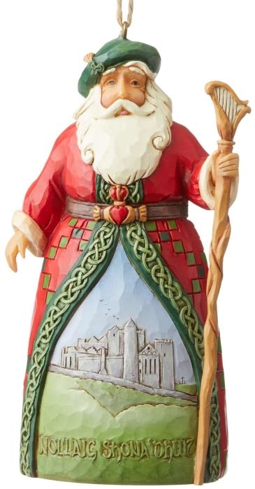 Jim Shore 6004309 Irish Santa Ornament Collectible T