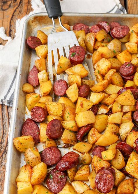 Roasted Potatoes and Kielbasa - Vegetable Recipes