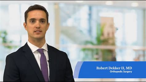 Meet Robert Dekker II MD Orthopedic Surgery Ascension Michigan