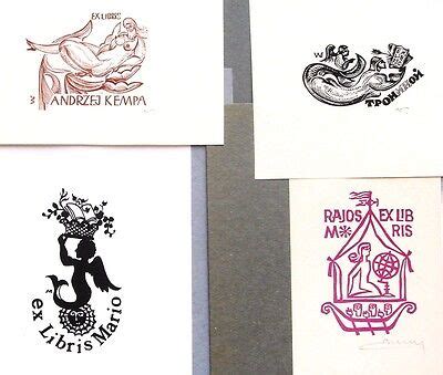 Exlibris Ex Libris Bookplate Nude Mermaid Art Goncharov Mikhailov Etc