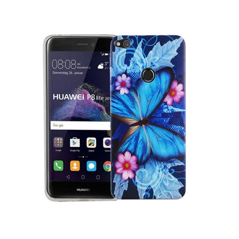 Handy Hülle für Huawei P8 Lite 2017 Cover Case Schutz Tasche Motiv Slim