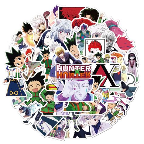 50 Pcs Hunter X Stickers Cosplay Props Hisoka Waterproof Diy Laptop Suitcase Skateboard