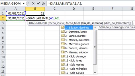 Días Laborables Con Excel Excel Total