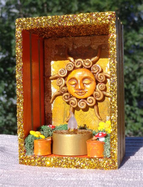 Small Sun Shrine. Solar Shrine. Mini Altar. Mini Shrine.