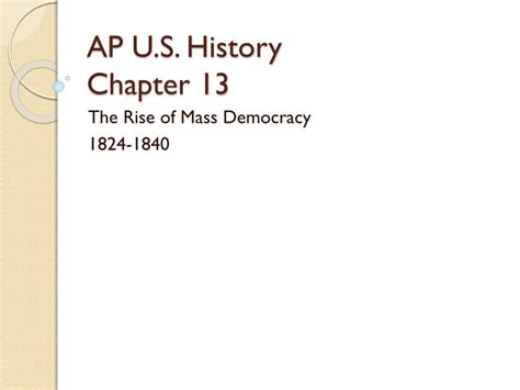 Ppt Ap Us History Chapter 13 Powerpoint Presentation Free Download