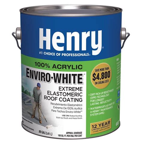 Henry Enviro White Acrylic Elastomeric Reflective Roof Coating