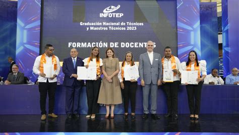 Vicepresidenta Raquel Peña encabeza graduación de 5 414 técnicos y