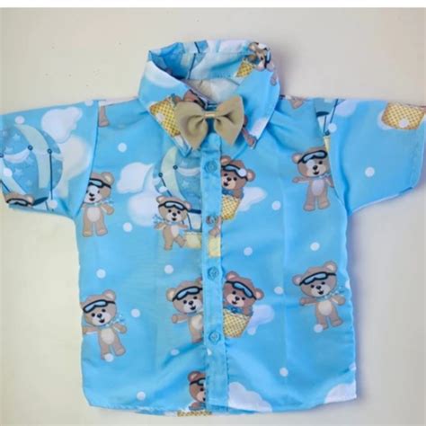 Camisa Urso Baloeiro Menino Tematico Infantil Aniversario Shopee Brasil