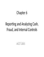 ACCT2001 Chapter 6 Online Tostudents Pptx Chapter 6 Reporting And