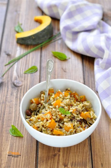 Insalata Di Riso Integrale Con Zucca E Legumi Pelle Di Pollo