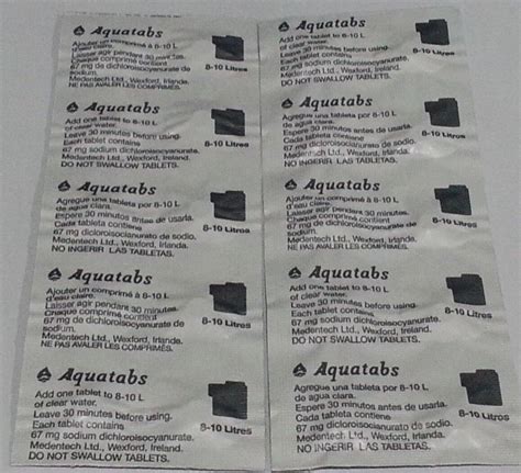 Pack Aquatabs Water Purification Tablets Ideal India Ubuy