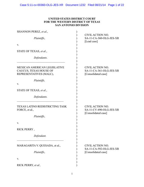 United States District Court For The Western District Of Texas