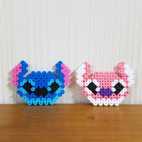 Stitch And Angel Perler Beads Perler Bead Disney Easy Perler Bead