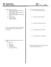 E Buffers Practice Pdf Mhs Ap Chemistry E Buffers Practice