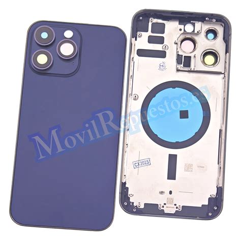 Carcasa Intermedia Con Tapa Trasera Para Iphone Pro Max Morado