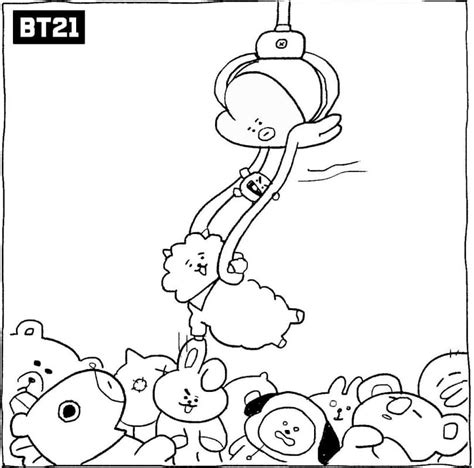 Free Printable BT21 Coloring Page - Free Printable Coloring Pages for Kids