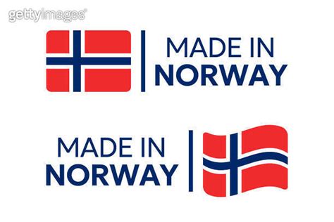 made in Norway labels set made in Kingdom of Norway product icons 이미지