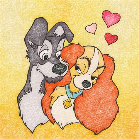 Lady And The Tramp Fanart Cute Disney Drawings Disney Drawings