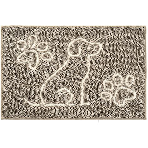 Noahas Indoor Pet-Friendly Chenille Doormat, Dirt Entry Rug, Machine ...